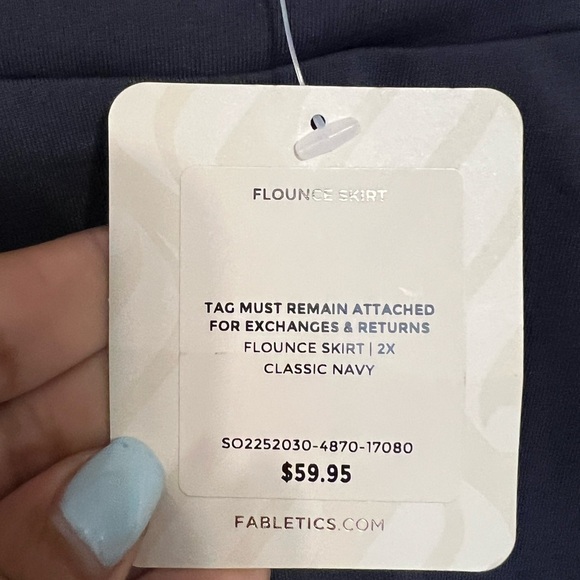 Fabletics Flounce Skirt size 2X color Navy Blue NWT - Picture 3 of 7